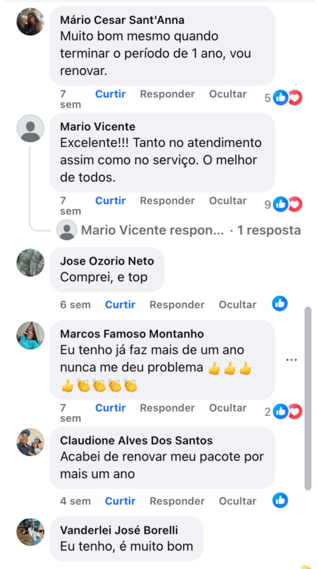 Relato de cliente
