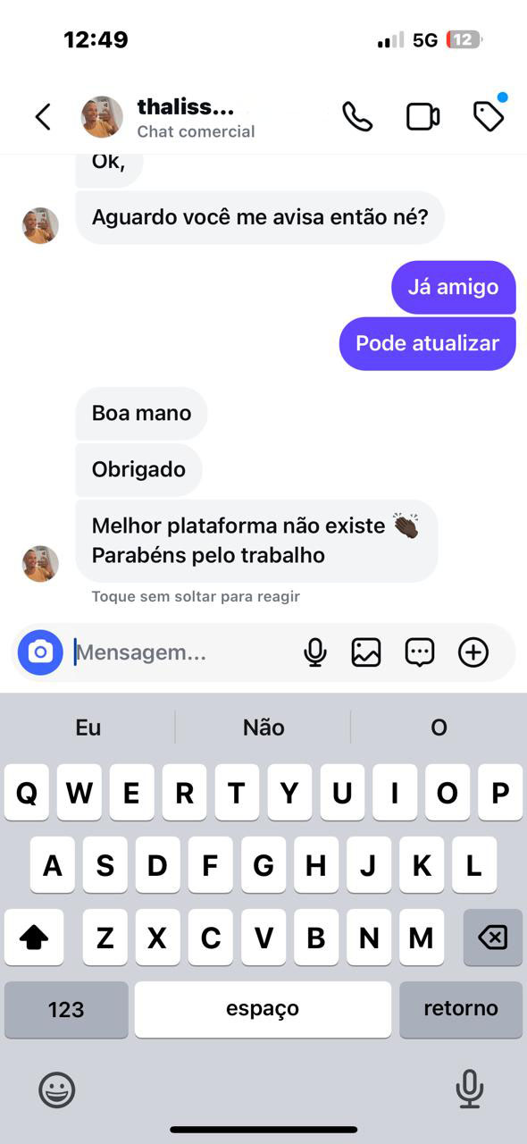 Relato de cliente